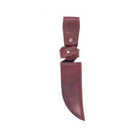 Fodero Cuoio per Coltello 40x190 mm Lama Fissa, Marrone