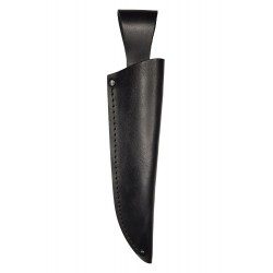 M19 Fodero cuoio per coltello lama fissa, nero, VlaMiTex