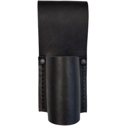 M16 Bolsa de seguridad para linterna y porra, Ø 30 mm, de cuero, negro