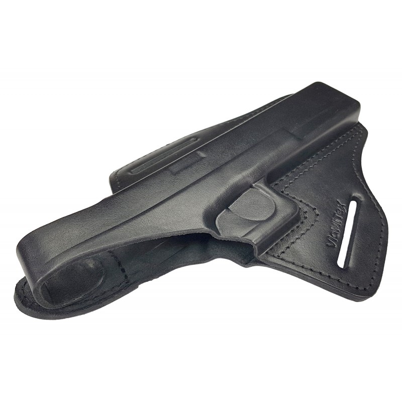 GLOCK B34 Leather Holster fits Glock 34 Beltholster Right-handed black VlaMiTex 