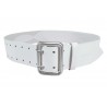 G3 Ceinture en cuir 5 cm de largeur blanc VlaMiTex