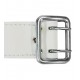 G3 Leather belt 5 cm wide white VlaMiTex