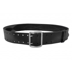 G4 Leather belt 5 cm wide with chrome buckle black VlaMiTex