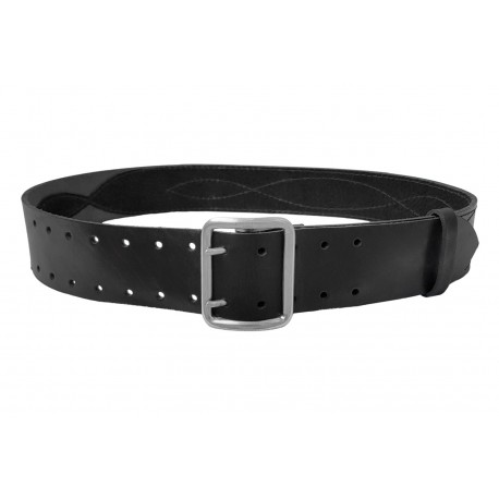 G4 Leather belt 5 cm wide with chrome buckle black VlaMiTex