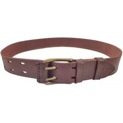 G7 Belt genuine leather 4 cm wide Red/Brown