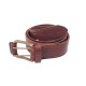 G7 Cinturón de piel 4 cm rojo de color marrón VlaMiTex