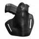 BXLi Holster en cuir noir pour gauchers VlaMiTex