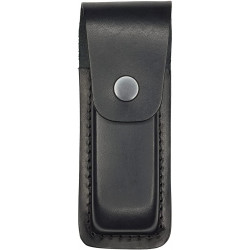 M25 Leder Tasche für Klappmesser und Multitool Werkzeug, Innenmaß 12 x 3,5 x 1 cm, schwarz, VlaMiTex